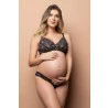 Sutiã Amamentação Renda Preto com Canela