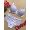 Conjunto Amamentação Renda Branco