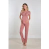 Pijama Longo Renda Vinho