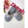 Chinelo Plush Pelúcia Cinza