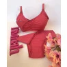 Conjunto Amamentação Franzido Microfibra Goiaba