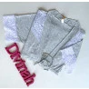 Camisola e Robe Amamentação Mescla Cinza/Renda Branca