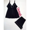 Short Doll Amamentação Preto com Branco