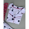 Pijama Curto Abotoado Poá