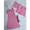 Conjunto Robe e Camisola Amamentação Rosa