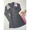Camisola Manga Longa Mescla com Rosê