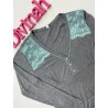 Camisola Manga Longa Mescla com Verde