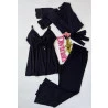 Pijama Três Peças Preto