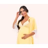 Conjunto Robe e Camisola Amamentação Amarelo