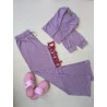 Pijama Longo Algodão Lilás Poá