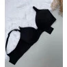 Conjunto de Amamentação Com Bojo Sem Aro em Lasie Preto