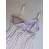 Conjunto Camisola Amamentação e Robe Poá Rosê/Creme