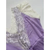 Camisola Gestante/Amamentação Lavanda com Renda Off White